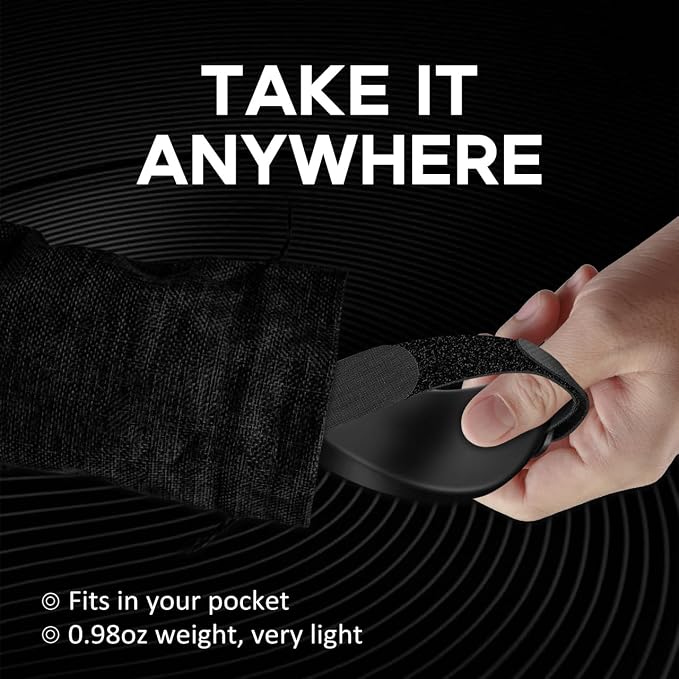 JIKIOU Advanced Ergonomic Right-Handed Gaming Wrist Rest for Mouse 2 Pack | Superior Support for Serious Gamers - Anti-Fatigue, Smooth Glide with the Adjustable Removable & Comfortable Strap, Black