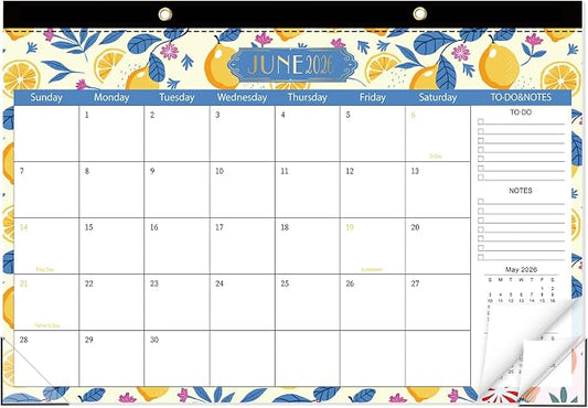 GuassLee Desk Calendar 2026-2027, Desk Top Calendar from Jun. 2026 to Dec. 2027, 17" x 11.5" Large School Year Desk Wall Calendar with To-Do List and Notes for Office School Home Teacher Planning