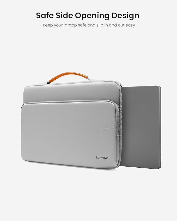 tomtoc 360 Protective Laptop Carrying Case for 13-inch New MacBook Air M5(2026), M4/A3240 2025, M3/A3113, M2/A2681 M1/A2337, 13“ MacBook Neo/Pro, iPad Pro M5 & iPad Air M4, Water-Resistant Laptop Bag