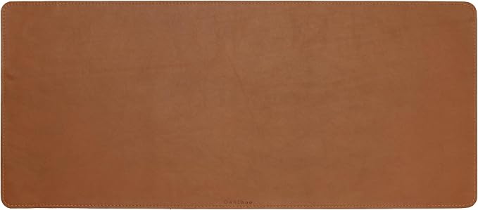 Full Grain Genuine Leather Desk Pad – Toffee Tan Brown (L) - Premium Desk Mat with Non-Slip Backing, Thick 3mm, Office Desk Protector for Work & Gaming (Large 27.6 x 11.8 inch)