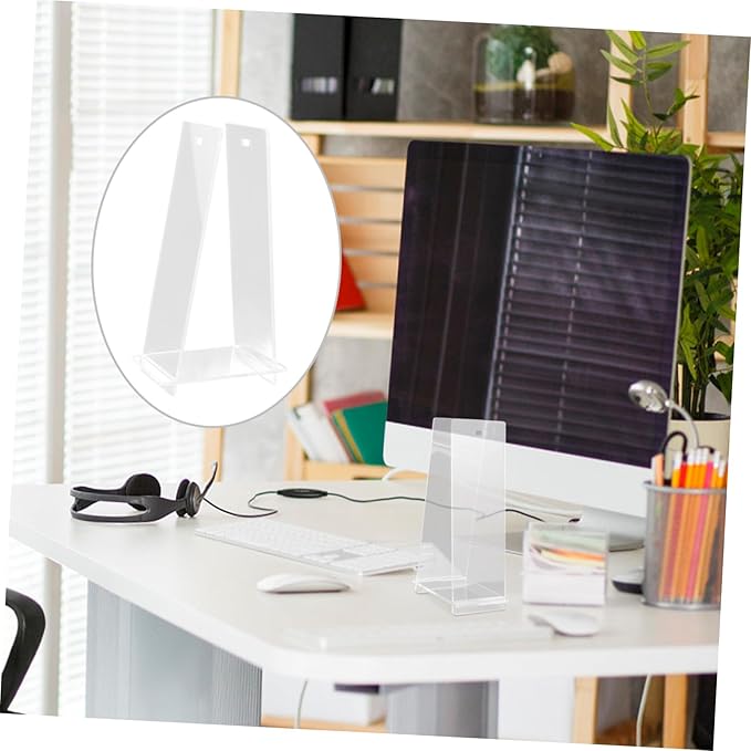 Acrylic Calendar Stand for Desk Transparent Flip Calendar Holder Rack Compact Desktop Organizer Stylish Display for Home Office Use Functional