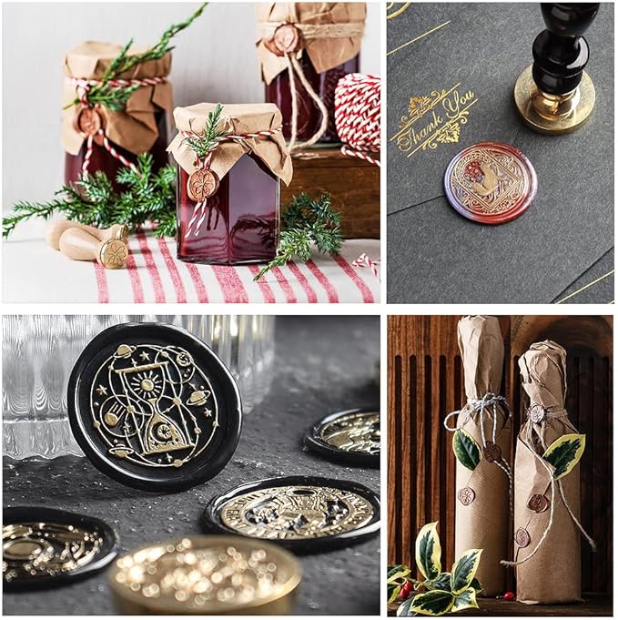 Wax Seal Kits, Wasole 20Pcs Black Sealing Wax Sticks with 1 Pieces Glue Gun Set for Wax Seal Stamp, Great for Wedding Invitations, Birthday Cards, Envelopes, Gift Wrapping (Black)