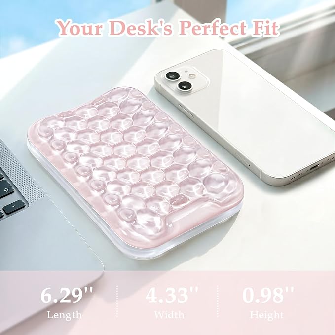 Ospelelf Gel Elbow Rest Pad for Desk, Arm Wrist Rest Pad Support for Keyboard and Mouse, Ergonomic Computer Wrist Support for Typing Pain Relief, Pink