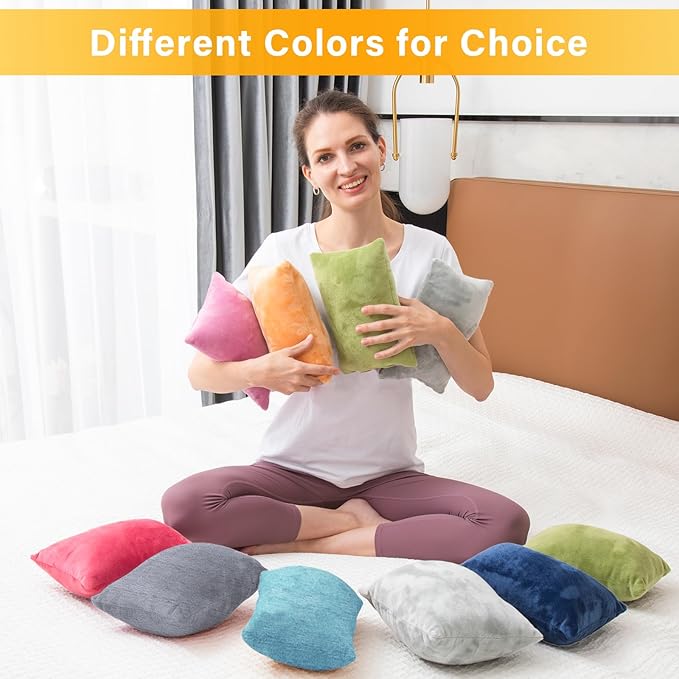1 MIDDLE ONE 2 Pack Small Pillow, Cooling Memory Foam Mini Pillow 11 X 7 Inches for Sleeping, Travel, Neck, Knee Support, Tiny Cushion for Pet, Dogs (Grey)