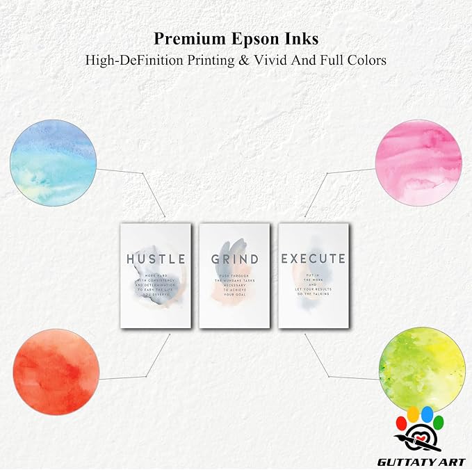 Office Wall Art - 3 Panel Motivational Wall Art, Inspirational Quotes Canvas Art for Home Office Wall Decor, Positive Quotes Wall Decor, Entrepreneur Grind Hustle Execution Poster Frame (20”x30”x3Pcs)