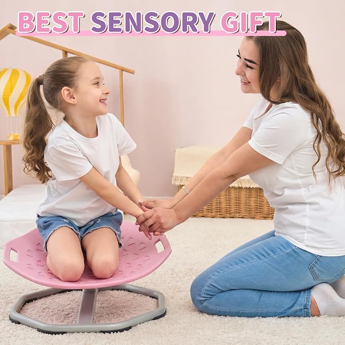 KidBloom Spinning Chair for Autistic Kids, Upgrade Handle Sensory Swivel Chair, Autism & ADHD chair, Sit and Spin Autistic Toys for Age 3+