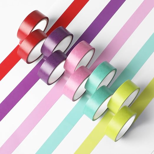 Mr. Pen- Washi Tape Set, 10 Rolls, 5 Yards/Roll, Washi Tape for Scrapbook | Arts, Crafts, Journals and Planners, Tropical Twirl