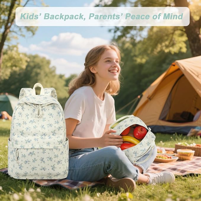 BTOOP School Backpacks for Teen Girls Bookbags Lightweight Kids Backpack School Bags Set with Lunch Box Pencil Case