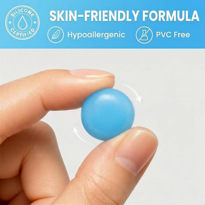 Ear Plugs for Sleeping & Snoring - 12 Pairs Moldable Silicone Gel Earplugs for Noise Cancelling, Swimming, Airplane, 32 dB NRR Reusable Waterproof Ear Plugs for Men Women (Blue)