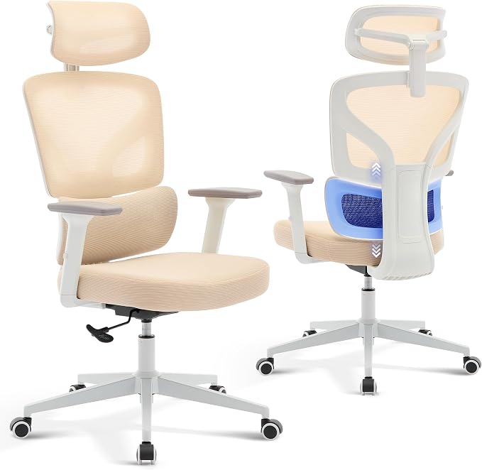 Garvee Office Chair Ergonomic Desk Chair - Home Mesh Office Desk Chair with Adjustable Lumbar Support