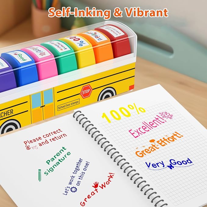 Teacher Appreciation Gifts for Women Men, Back to School End of Year Birthday Gifts for Preschool Teacher, Teacher Stamps, Sticky Notes Blackboard Self-Stick Note Pads, Classroom Supplies Must Haves
