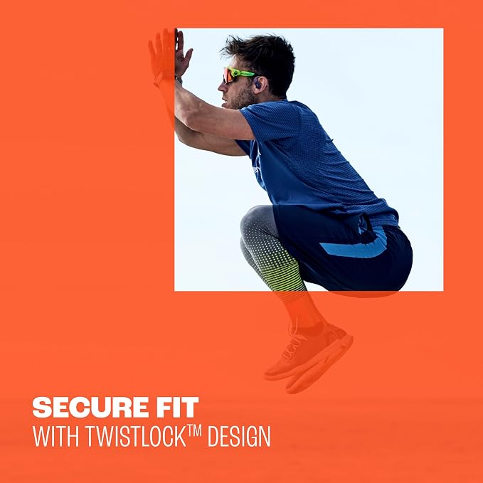 JBL Endurance Peak 4 - True Wireless Noise Cancelling Sport Earbuds, Up to 48Hrs Total Playback, Water & dust Proof (IP68), Secure fit with TwistLock™ Design, & 6 mics for Perfect Calls (Blue)