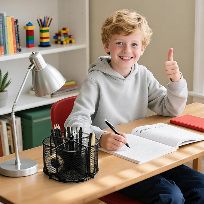 Pen Holder for Desk,360-Degree Rotating Pencil Organizer | Art Supplies/Marker /Desk Organizer,Mesh Rotating Pencil Holders & Pen Holders,for Office Home School