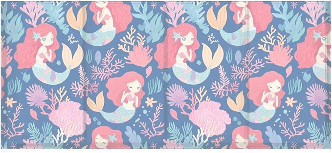 Cute Mermaid Acrylic Pen Holders Coral 4 Compartments Clear Makeup Brush Organizer, Flatware Holder