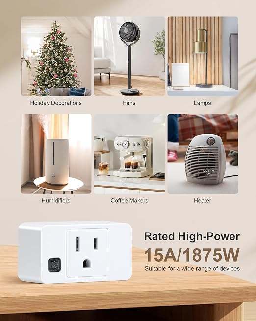 Wireless Remote Control Outlet, Decorator Rocker Wall Switch, 200FT Long Range, Mini Remote Outlet Plug, 15A/1875W High-Power for Lamps, Lights, Household Appliances(2 Switches and 1 Outlet)