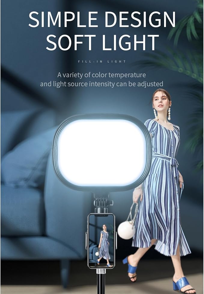 LED Ring Light for Streaming & Zoom Meetings - Dimmable Selfie Light with Tripod Stand, USB Powered Softbox for Computer, Laptop, Tablets, Phones - Video Conference Lighting Kit