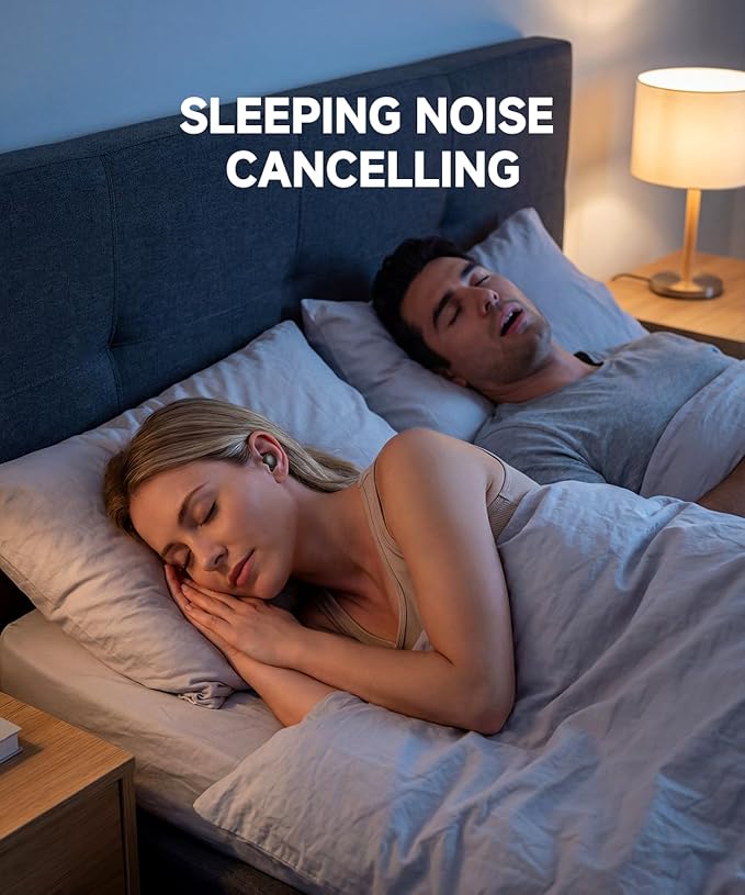 Ear Plugs for Sleeping, 45dB Noise Cancelling Ear Plugs for Noise Reduction, Concerts, Snoring, Sider Sleepers, Earplugs for Snoring, Shooting, Airplanes, Motorcycle, Musicians with 8 Eartips Case