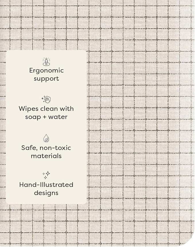 House of Noa Nama Standing Mat – Anti-Fatigue Cushioned Kitchen Mats for Floor | Ergonomic Bounce-Back Foam Kitchen Mats | Anti-Fatigue Mats for Kitchen & Standing | Axel Pewter | 22" x 36"