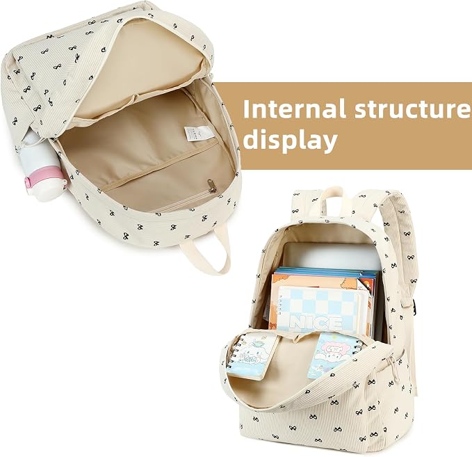 LEDAOU Backpack for Girls School Bag Kids Bookbag Teen Backpack Set Daypack with Lunch Bag and Pencil Case | Kids