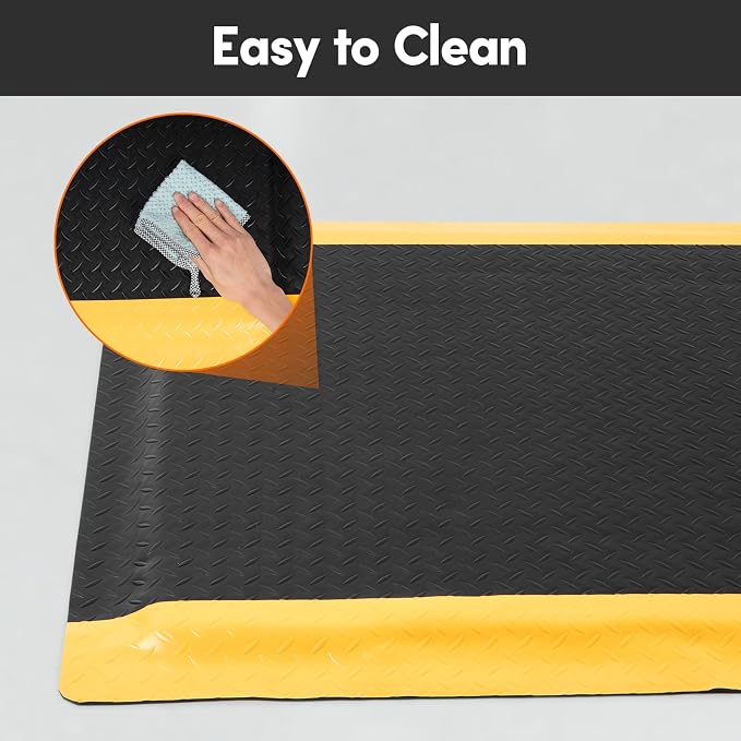 Anti Fatigue Mats Industrial 2' x 6' 15/16" Thick Ergonomic Standing Mat Commercial Kitchen Mat Heavy Duty Diamond Plate Shop Floor Mats Helps Relieve Back and Leg Soreness