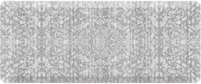 House of Noa Nama Standing Mat – Anti-Fatigue Kitchen Mats for Floor, Cushioned & Non-Slip Comfort Mat for Standing, Thick Foam Anti-Fatigue Mat for Kitchen & Workspaces, Emile Earl Grey 22" x 54"