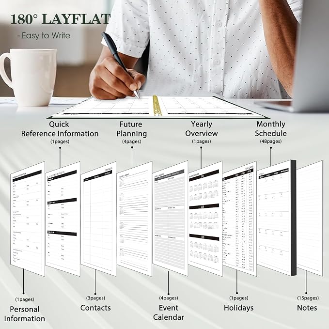 2026-2028 Monthly Planner - 2 Year Monthly Planner Calendar 2026-2028, Jul 2026 - Jun 2028, 8.5" x 11", 24 Months, Spiral-Bound, Tabs, Holidays, Notes, Ideal for School Office Home Planning
