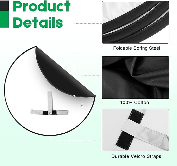 Portable Black White Screen Chair, 57 in Greenscreen Backdrop with Stand Double Sided Foldable Green Background, Chroma Key, for Photography Streaming Gaming Photo Zoom Video Chats and Meeting