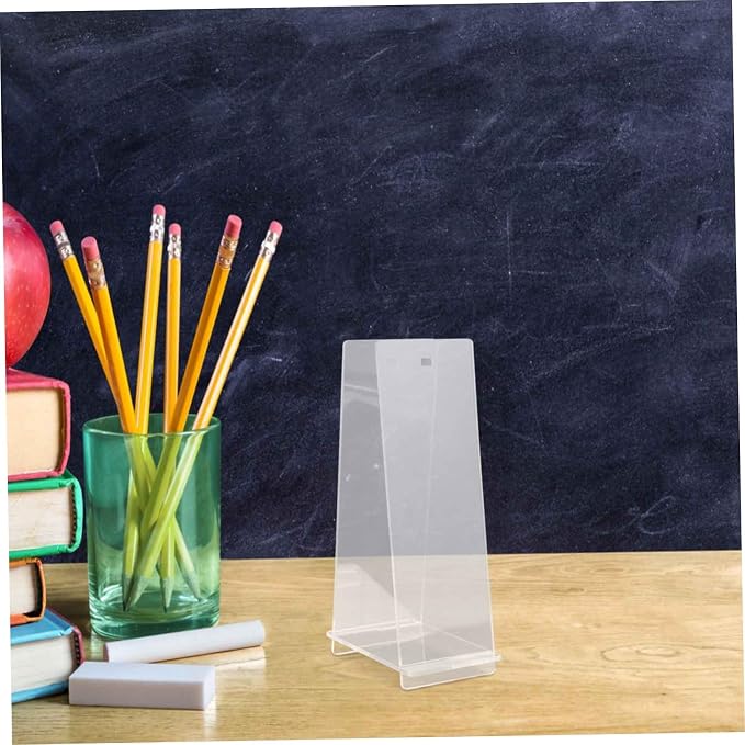 Acrylic Calendar Holder Stand for Desk Modern Transparent Display Rack for Flip Calendars Sturdy and Stylish Tabletop Organizer for Office and Classroom Use