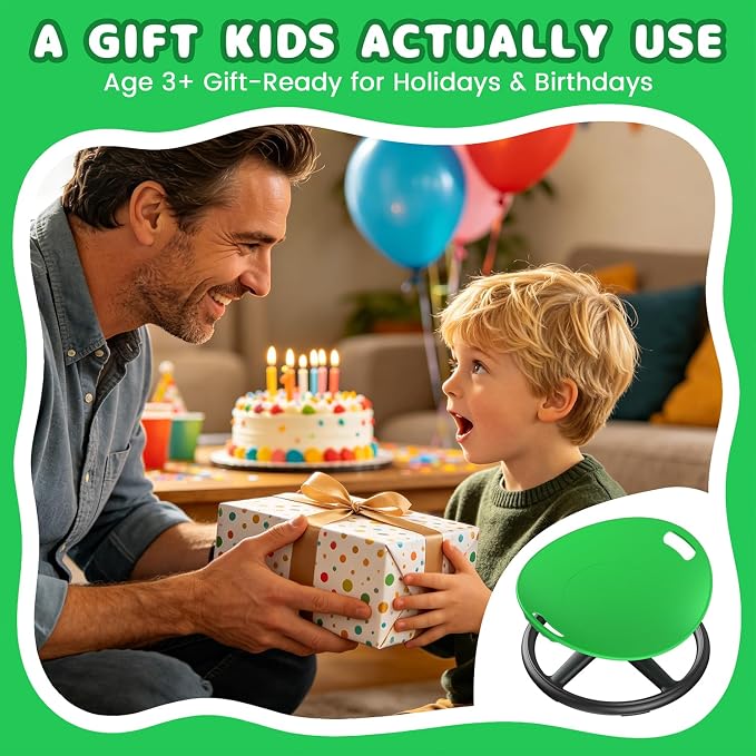 Spinning Chair for Kids, Green, 360° Sensory Swivel Chair | Spinning Chair for Autistic Kids,For Home Classroom Playroom
