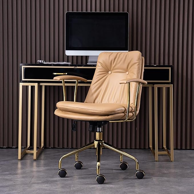 Task Chairs Office Chair High Back Pu Leather Desk Chairs Height Adjustable Computer Chair with Armrests and Castors Load 400lbs Chair Ergonomic