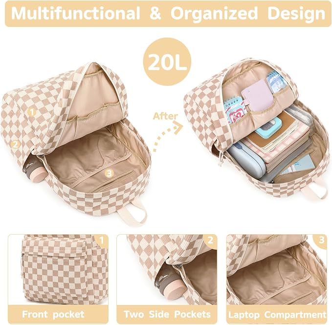Bluboon Teens Backpack Set Girls School Backpack Lunch Box Pencil Bags Student Bookbags 3 in 1