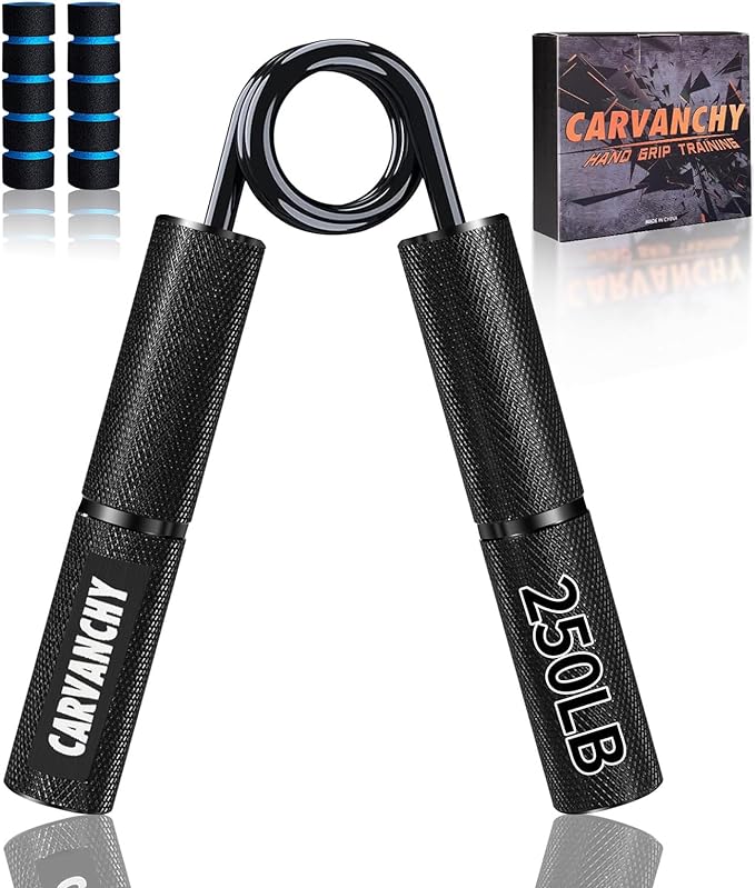 Grip Strength Trainer Set, 6 Pack, 50-350LB, Wrist Forearm Strengthener, Metal No Slip, Hand Grip Gripper Strengthener for Strength Training and Exercise, Hand Workout Squeezer Grip Strength