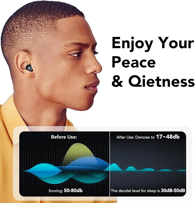 Ear Plugs for Sleeping,Noise Cancelling Silicone Earplugs for Noise Reduction & Concerts, 45 dB, Ear Plugs for Sleep,Soft Earplugs Reusable Concert Ear Plug,Hearing Protection with 8 Earpieces