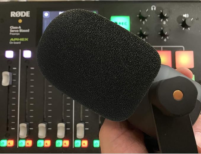 PodMic Pop Filter Foam Cover - Mic Windscreen Wind Cover Customized for Rode PodMic USB Versatile Dynamic Broadcast Microphone to Blocks Out Plosives