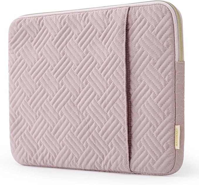 BAGSMART Laptop Sleeve Bag Compatible with MacBook Air/Pro, 13-13.3 inch Notebook, Compatible with MacBook Pro 14 Inch, MacBook Air M2 Sleeve 13 Inch, Repellent Protective Case with Pocket, Pink