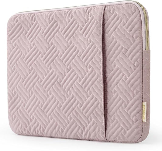 BAGSMART Laptop Sleeve Bag Compatible with MacBook Air/Pro, 13-13.3 inch Notebook, Compatible with MacBook Pro 14 Inch, MacBook Air M2 Sleeve 13 Inch, Repellent Protective Case with Pocket, Pink