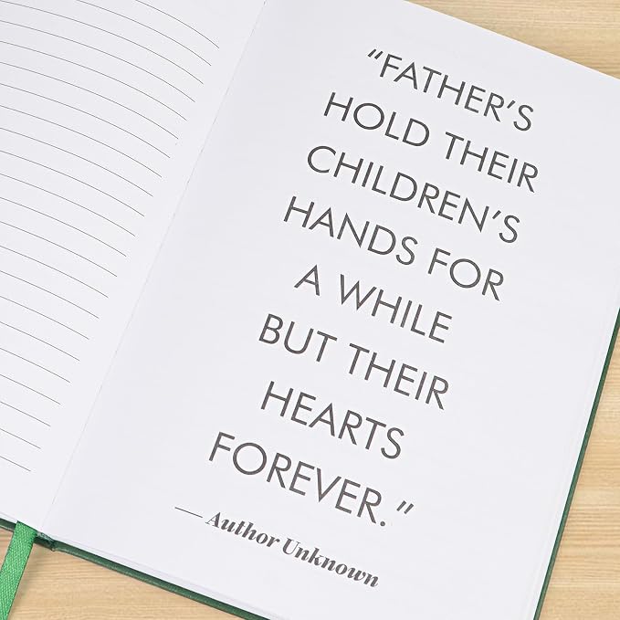 A Father's Guided Journal to Share His Life Memory Keepsake Book,Fathers-Day Birthday Gift for Dad Life Journey Daddy Story Journal,Hear Dad Story,Dark Green
