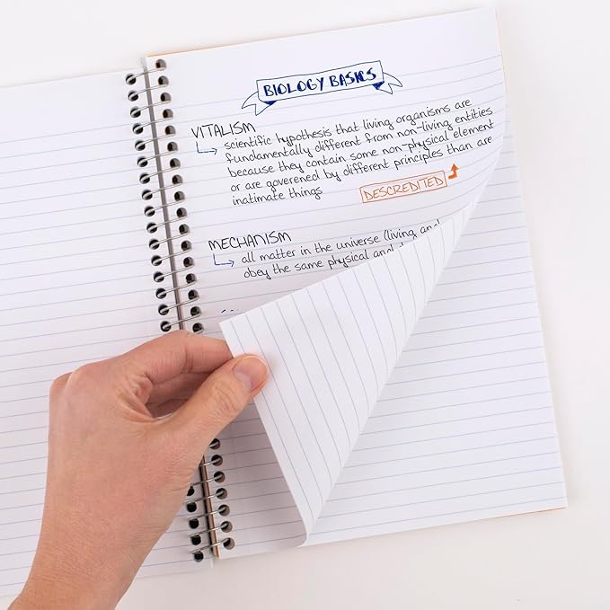 Five Star Spiral Notebook, 2 Subject, College Ruled, 9 1/2" x 6" 80 Sheets, Tidewater Blue (840029CG1-ECM) (Pack of 12)