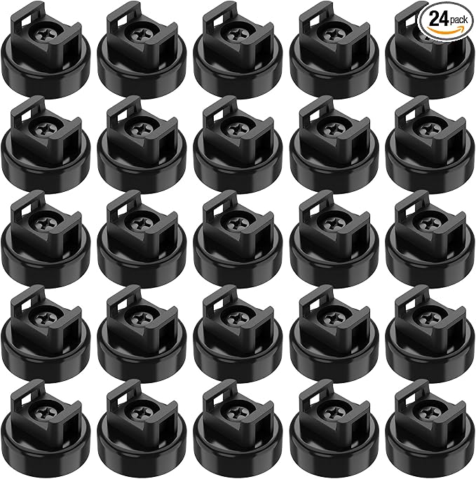 25 Pack Magnet Zip Tie Mount, KNU20 Cable Holder with 25LBS Pull, Rubber Coated 0.79in Dia Wire Clips, Multipurpose for Home Office Garage Marine Electrical