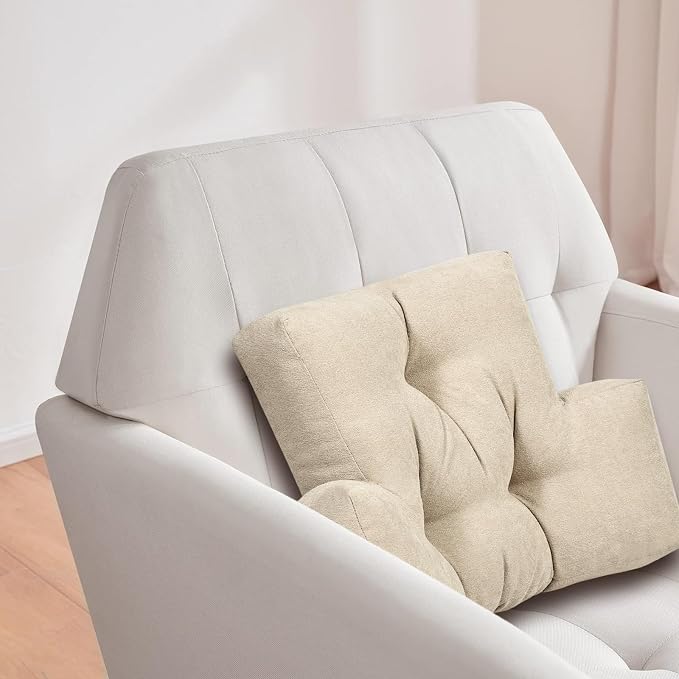 Back Pillow for Recliner Lumbar Support Pillow Soft and Fluffy Back Support Cushion Thick Lumbar Cushion for Chairs, Recliners,Sofa, Couch and Bed for Pain Relief Beige