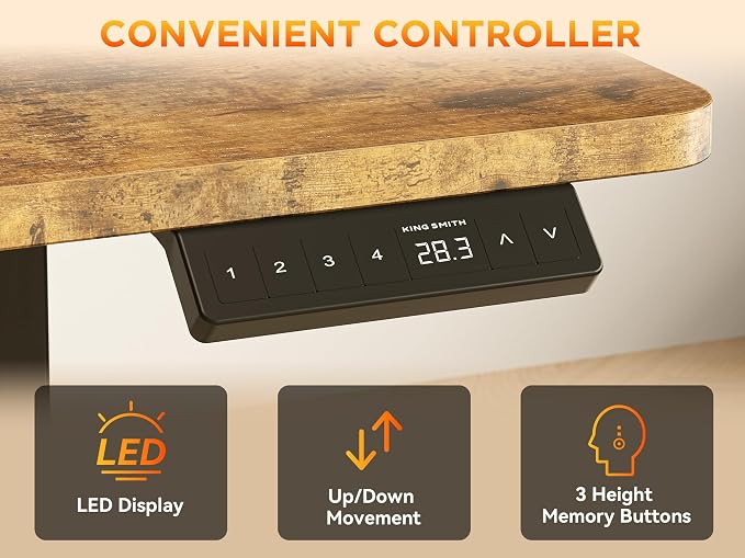 WALKINGDESK 75x61 Inches Reversible L Shaped Standing Desk Height Adjustable with Cup Holder, Electric Corner Computer Workstation for Home Office, Ergonomic Sit Stand up Gaming Desk, Rustic Brown