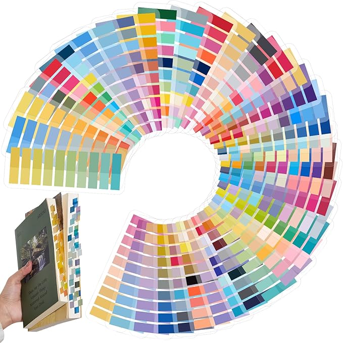 ReliThick 8000 Pcs Annotation tabs Sticky Tabs for Books Transparent Sticky Notes 40 Multicolor Writable Page Markers Book Flags Strip for Annotating Reading Supplies Bookish Gift