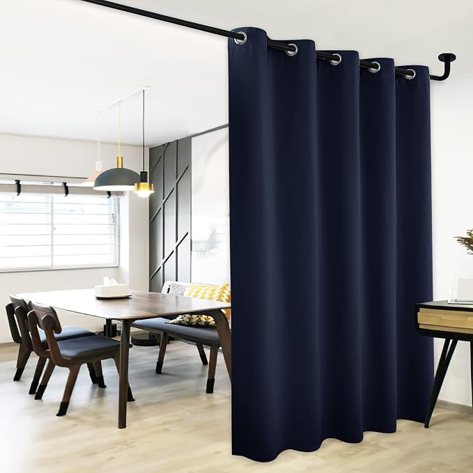 NICETOWN Bedroom Window Blackout Curtain Panel - Thermal Insulated Blackout Drape/Drapery for Loft, Guestroom (Navy, 1 Panel, 70 x 95 inch)
