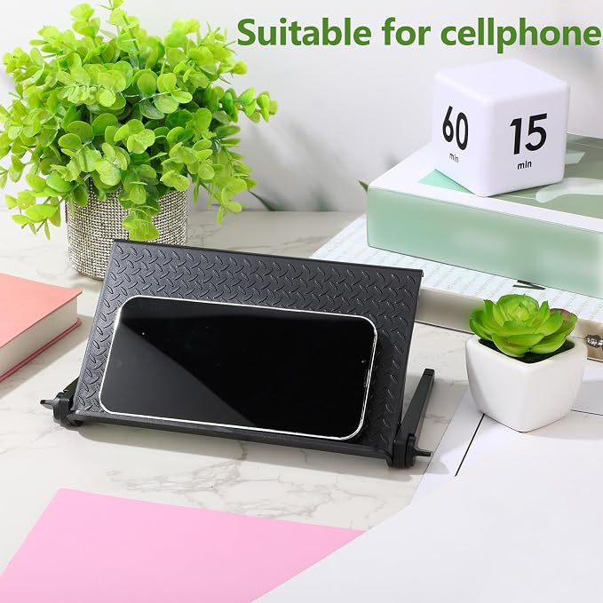 Hoteam 6 Pieces TV Top Screen Shelf Adjustable Monitor Top Shelf Plastic TV Video Game Storage Game Console Black Router Stand Audio Video Shelving for Media Boxes Router(8.5 x 4.5 inch)