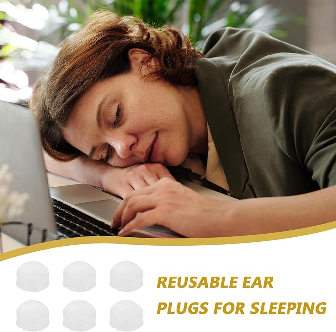 18pcs Reusable Silicone Work Study Travel Comfortable Noise Cancelling with Transparent Storage Box for Noise Reduction and Enhanced Sleep Quality