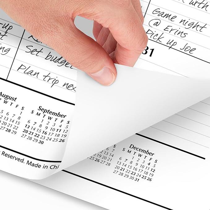 AT-A-GLANCE 2026 Desk Calendar, Desk Pad, Monthly, 21-3/4" x 17", Large, Ruled Blocks, 3 Pack (AZSK240026), White