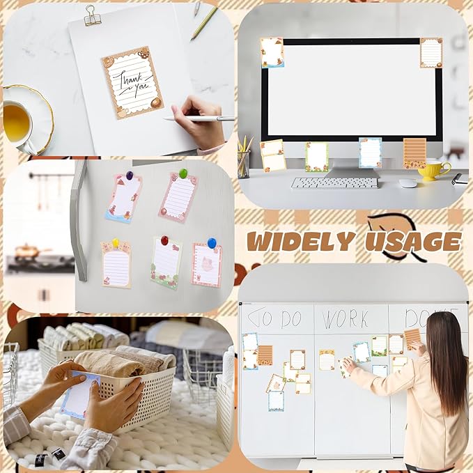 12 Pack Capybara Sticky Notes Gifts Cute Sticky Notes 3x4 Funny Gifts for Capybara Lovers Cartoon Notepads Animals Memo for Women Men Office Supplies Home Christmas Favors