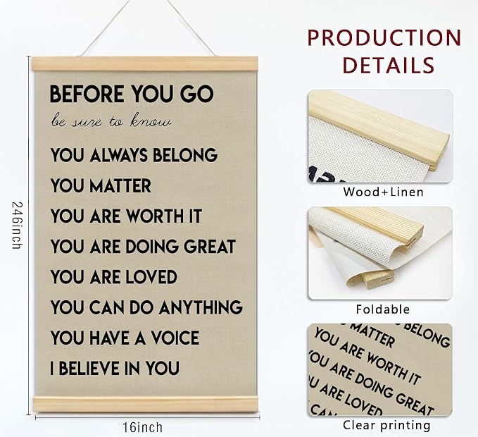 foedor Mental Health Posters,Positive Affirmations Wall Sign Decor Posters for Health Office,Inspirational Wall Art for Office Bedroom Kids Playroom Wall Decor,16x24 Inch