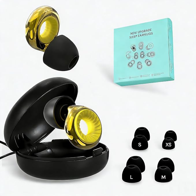 BlocOut Reusable Silicone Earplugs | Travel & Student, 25dB Noise Reduction, Portable, Lightweight Comfort, For Airplane, Business Trip, Dormitory, Study & Office