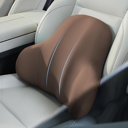 BABUR Ergonomic Memory Foam Lumbar Support Pillow for Car, Back Pain Relief | Ergonomic 100% Memory Foam, Back Pain Relief, Comfort Lower Back Support for Office Chairs, Car Seat, Wheelchair